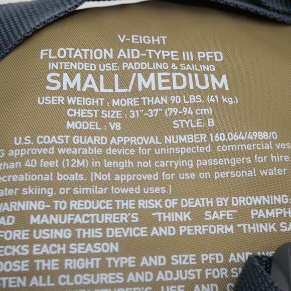 NEW Astral V-Eight Recycled PFD Life jacket  Blue Adult Small/Medium - Picture 11 of 12